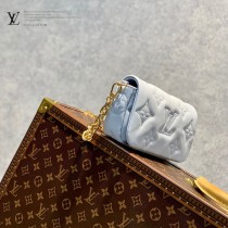 LV原單 M81400香蕉黃 M81399霧霾藍 M81398黑色 Wallet on Strap 手袋