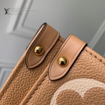 LV 原單M45595浅黄丝印OnTheGo中号Tote包