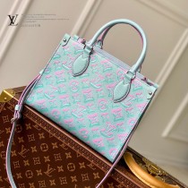 LV 原單M46067壓花藍Onthego 小號手袋TOTE購物袋