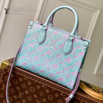 LV 原單M46067壓花藍Onthego 小號手袋TOTE購物袋