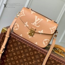 LV 原單M45773-001 淺黃絲印 Pochette Metis 手袋郵差包