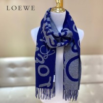 LOEWE 羅意威 書寫塗鴉原單羊毛圍巾