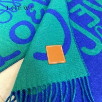 LOEWE 羅意威 書寫塗鴉原單羊毛圍巾