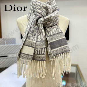 Dior 原單圍巾經典的Oblique印花刺繡圖案裝飾