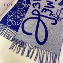 LOEWE 羅意威 書寫塗鴉原單羊毛圍巾