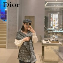 DIOR 最新原單Oblique 印花雙面圍巾