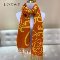 LOEWE 羅意威 書寫塗鴉原單羊毛圍巾