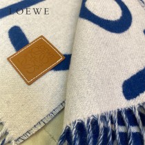 LOEWE 羅意威 書寫塗鴉原單羊毛圍巾