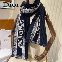 DIOR 最新原單Oblique 印花雙面圍巾