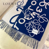 LOEWE 羅意威 書寫塗鴉原單羊毛圍巾