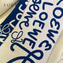 LOEWE 羅意威 書寫塗鴉原單羊毛圍巾