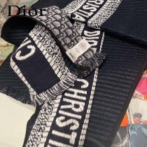 DIOR 最新原單Oblique 印花雙面圍巾