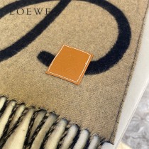 LOEWE 羅意威 書寫塗鴉原單羊毛圍巾