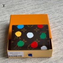 M81865老花波點 LV x YK Victorine豆豆錢夾