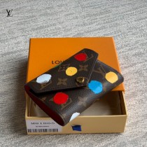 M81865老花波點 LV x YK Victorine豆豆錢夾