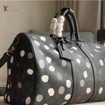 M46400黑花波點 LV x YK Keepall 45 旅行袋