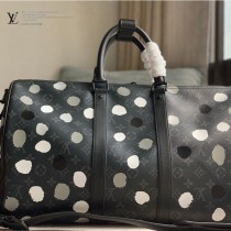 M46400黑花波點 LV x YK Keepall 45 旅行袋