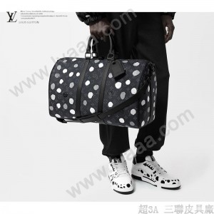 M46400黑花波點 LV x YK Keepall 45 旅行袋