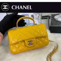 AS2431-2  羊皮淺金 Chanel原單最新Mini CF handle手提包