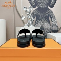 Hermes愛馬仕春夏經典情侶款夾趾鎖扣二舅沙灘拖鞋