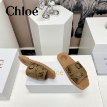 Chloe克洛伊春夏新款涼拖字母織帶平底涼拖