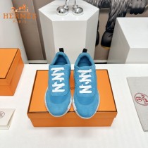 HERMES春夏新款情侶運動休閑鞋經典運動風格 英倫拼色設計