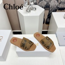 Chloe克洛伊春夏新款涼拖字母織帶平底涼拖