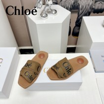 Chloe克洛伊春夏新款涼拖字母織帶平底涼拖