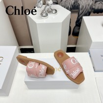 Chloe克洛伊春夏新款涼拖字母織帶平底涼拖