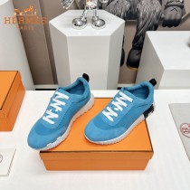 HERMES春夏新款情侶運動休閑鞋經典運動風格 英倫拼色設計