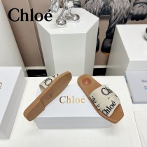 Chloe克洛伊春夏新款涼拖字母織帶平底涼拖