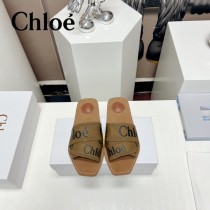 Chloe克洛伊春夏新款涼拖字母織帶平底涼拖