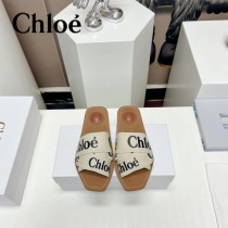 Chloe克洛伊春夏新款涼拖字母織帶平底涼拖