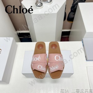 Chloe克洛伊春夏新款涼拖字母織帶平底涼拖