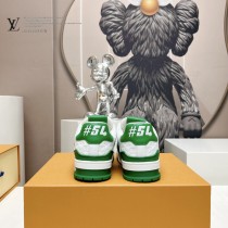 LV 秋季 新款佈面配皮籃球運動鞋