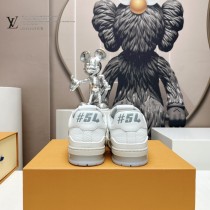 LV 秋季 新款佈面配皮籃球運動鞋