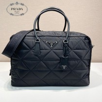 2VA009 PRADA普拉達新款格紋旅行包