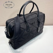 2VA009 PRADA普拉達新款格紋旅行包
