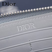 DIOR迪奧2ESBC252 CD Diamond圖案拉鏈長夾