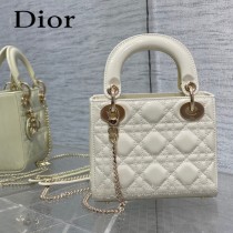 DIOR迪奧三格漆皮Classic Lady戴妃包