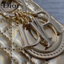 DIOR 三格香檳色戴妃 羊皮