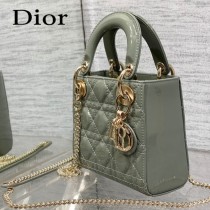 DIOR迪奧三格漆皮Classic Lady戴妃包