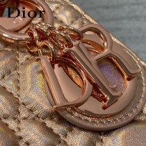 DIOR 三格香檳色戴妃 羊皮