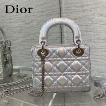 DIOR 三格香檳色戴妃 羊皮