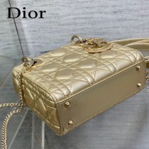 DIOR 三格香檳色戴妃 羊皮