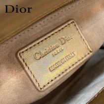 DIOR 三格香檳色戴妃 羊皮