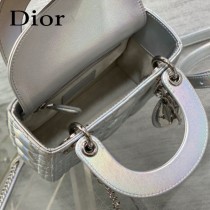 DIOR 三格香檳色戴妃 羊皮