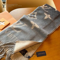 LV Reykjavik 漸變經典 Monogram 圖案山羊絨圍巾