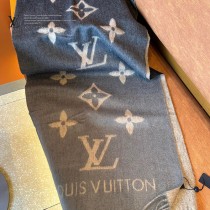 LV Reykjavik 漸變經典 Monogram 圖案山羊絨圍巾
