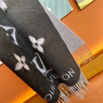 LV Reykjavik 漸變經典 Monogram 圖案山羊絨圍巾